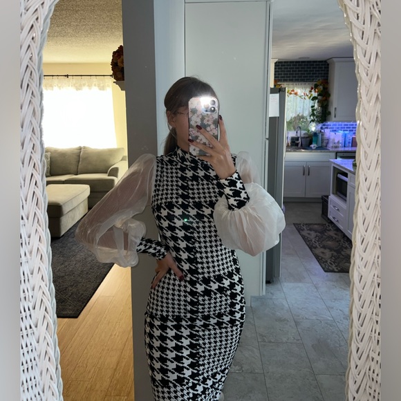 Black and white checkered dress - Picture 5 of 5